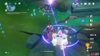 jump down to your left, and place the Relay Stone in front of the Discharge Crystal.