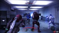 once inside, lure the Krogans to the entrance and use disabling Biotics to deal with them