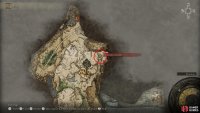 The note points to this dungeon to the far northeast of Liurna