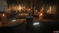Here, you’ll find another two Banished Knights. If you’re quick enough, you can sneak to the left without attracting their attention.