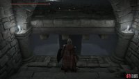 Trigger a trap floor, then drop down into the watery chamber below.