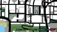 The location of the Food Mart on the map