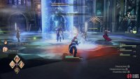 Ganabelt will protect himself and begin casting his Mystic Arte at 50% HP