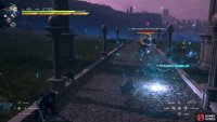 The third part of the attack will have him jumping in the air to throw a charged spear at you.