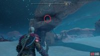 You can find the first brazier in a rocky alcove.