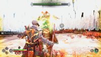 This will conjure thunder from his hands, which will cause it to leave his hands towards you. Think Raiden from Mortal Kombat.