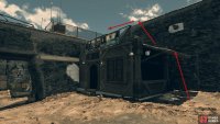 Climb the roof on the house to the right of Laredo Firearms  and head to the fenced area.