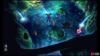 At the westernmost tunnel, look for this fallen insect. (If you pushed the boulder in Another World.)