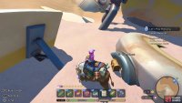 This chest is sitting between some pipes in the open.