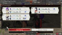 Talk to the Training Instructor at the Training Grounds to Train characters,