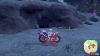A cave can be found around the back of a hill facing away from the Crystal Pool.