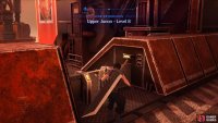 Take the elevator where it will take you to the floor above.