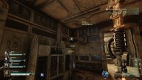 Once you open the door to the main building in Bulk Elevator, look left for a small room, as a scripture may spawn on the shelf in there. This is just before the nest ledge drop to the Servo skull defence missions, so be careful not to miss this.