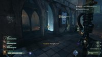 When the blast door opens after completing the floor 176 servo skull scans, there is a scripture to teh right of the blast door in an angled room behind the wall near next to the shrine.