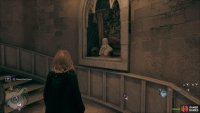 Part way up the Ravenclaw Tower&rsquo;s Spire is a bust. Ravenclaw players get this during the tutorial.