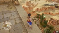 Make your way into the central Sandy Desert ruin, break a wall, and climb through the hole it reveals as Chopper to reach this tower and grab the Zoro Cube.