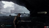 Look inside the cave for an echo of a droid near the river.