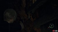 to find the treasure hanging from the corner of the building.