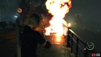 make use of the various canisters around the area to stun him.