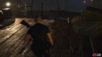 Jump down the ladder just to the east of the Merchant.