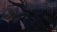 Look for the tombstones at the bottom of the graveyard and shoot the emblems to destroy them.