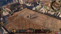 Go to the western side of the roof to find the plank which should contain an invisibility potion.