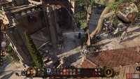 Now turn west and jump to the roof above the entrance of the Baldur’s Mouth Gazette.