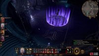 Snuffing the light will reveal the rune rings around the statue - if you only see one, your characters probably have another light source that needs to be quenched or removed.