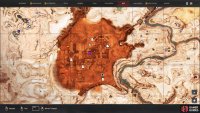 The locations of the chests containing gold coins within The Unnamed City.