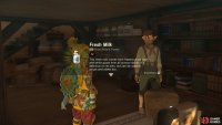 You can now trade three Acorns to Dantz for a bottle of Fresh Milk.