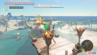 Use the diving board to glide to the ship.