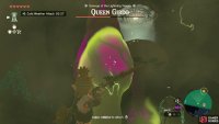 Shoot the glowing pink parts of the mushrooms to destroy them