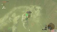 Glide down to the tall pillar to find the entrance to the cave