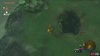 Look for the hole in the ground to find Tarm Point Cave.