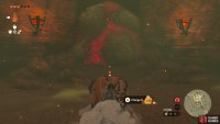 Use !Yunobo’s attack to clear the rocks from the cave.