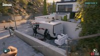 You can enter the house by jumping over this van outside the grounds.