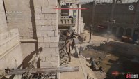 Climb the scaffolding to the balcony, leading to the hatch down which you&rsquo;ll find Al-Mardikhwar.