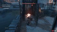 Inspect the body in the cage to learn about Admiral Nadir&rsquo;s camp.