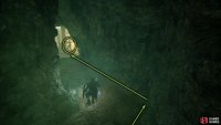 Follow the tunnel down and take out both the Miner and the invisible enemy.