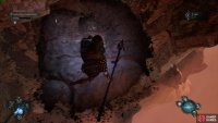 Walk across this edge using the Umbral Lamp, then drop down when you’re safe.