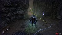 Here, you’ll find some vines. Break them to enter the cave, and head toward the right.