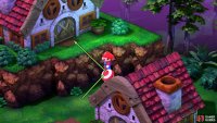Jump on the Toad&rsquo;s head to reach the house on the raised ledge.