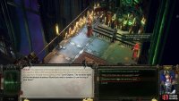 Place your hand in the servitor’s maw opposite the map table on the voidship.
