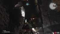 After climbing the ladder, look up to find some grapple points.