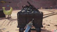 then push the minecart past the chocobo.