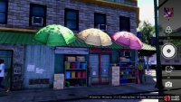 and take a picture of the umbrellas outside.