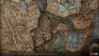 From the Recluses’ River Downstream site of Grace, drop down the tombstones and head north across the water toward the waterfall.