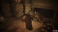 You’ll find Freyja by the fireplace in the nearby room.