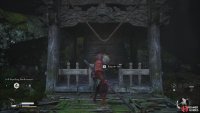 and interact with the bell behind him.