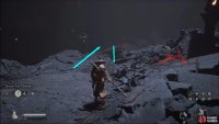 Walk around the corner and drop into the magma area.